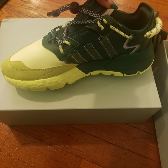 Adidas x Ivy Park Drip 2 green Nite Joggers size 10 - Picture 5 of 7